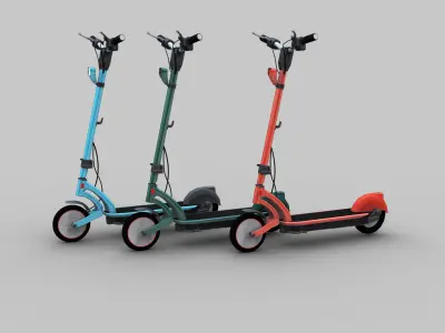 Electric Scooter Lowpoly Low-poly 3D model