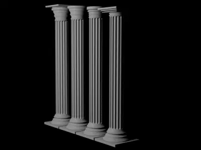 Columns four 3D model