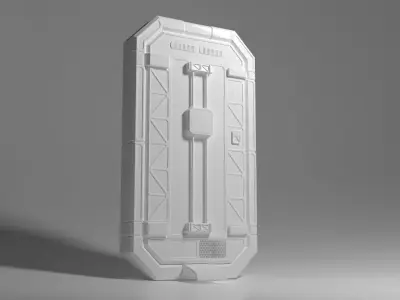 Sci -fi door v2 Free 3D model