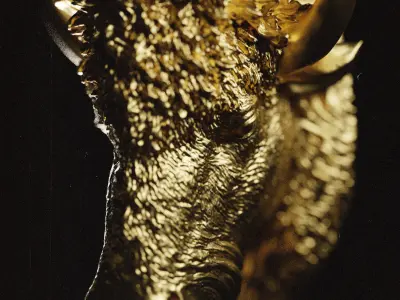 Bull Head Decoration 3D model