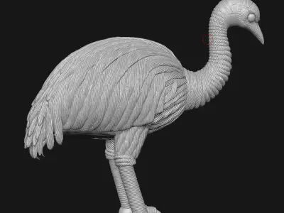 emu sculpture 3D print model