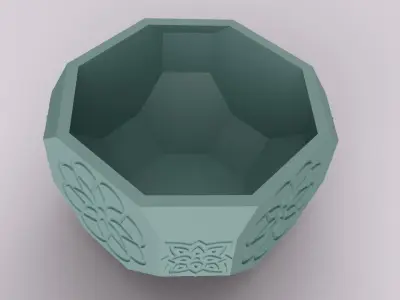 Decorative Geometric Succulent Pot 3D print model