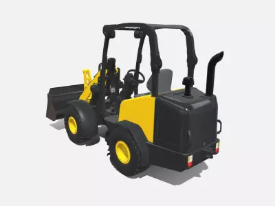 Small Wheel loader Low-poly 3D model