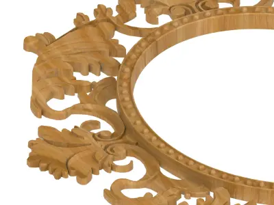 Carved picture frame STL 3D model 45