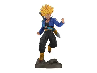 Trunk 3D Print figurine of dragon ball character 3D print model