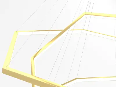 Modern Hexagonal LED Chandelier 3D model