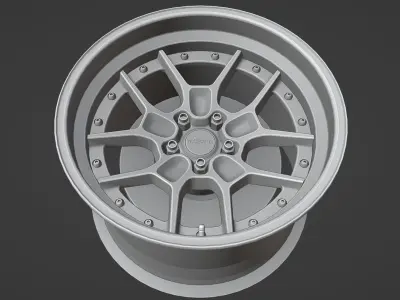 ZMO - 3 Piece Wheels - Game Ready Low-poly 3D model