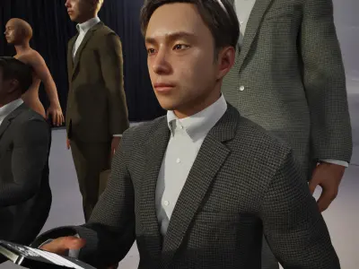 Modular Character - Asian Business Man - ME2 Low-poly 3D model