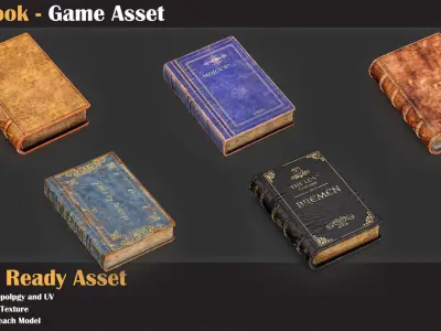 25 Book - Game Asset   3D model
