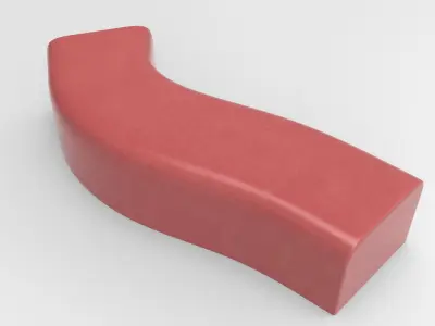 Safi Bench Low-poly 3D model