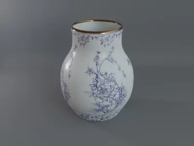 Chinese Jar A Low-poly 3D model