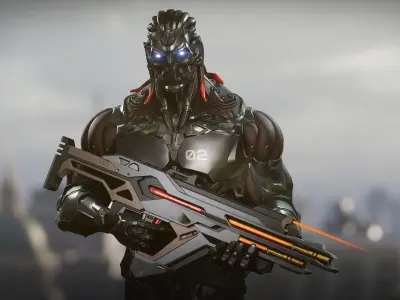 Cuber Ninja Robot Sci fi 3D Model Collection