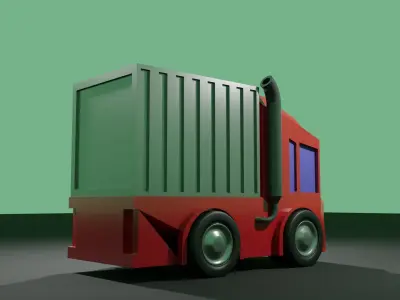 mini toy truck Low-poly 3D model