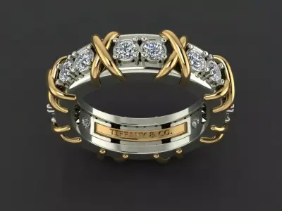 tiffany ring 3D print model shop