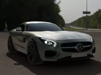 Mercedes AMG GT 3D model from CGTrader