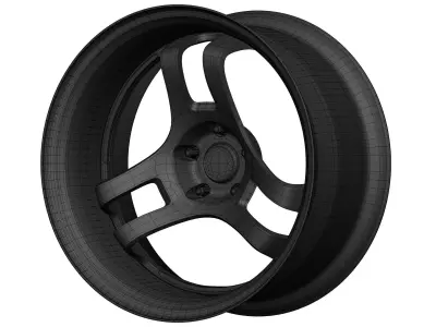 Advan Super Advan SA3R Aftermarket Wheel Low-poly 3D model