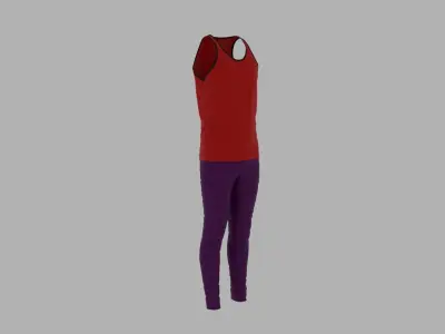 Sport Suit Low-poly 3D model