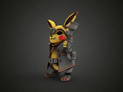 steampunk pikachu 4 3D print model