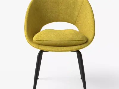 Orb Dining Chair in yellow finish Low-poly 3D model