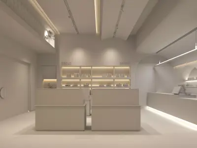Bakery Patisserie Shop Low-poly 3D model