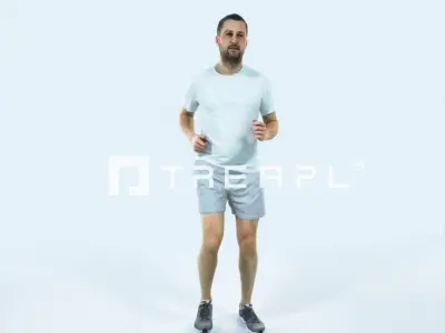 QAG07 4X Sports Beach Running Jogging Man Woman 007 Low-poly 3D model