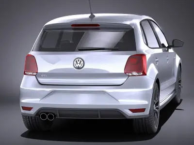 Volkswagen Polo GTI 5-door 2015 VRAY 3D model