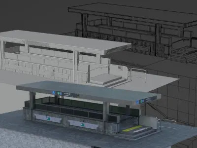 JPSubwayEntrance 3D model