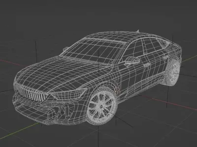 generic car Low-poly 3D model
