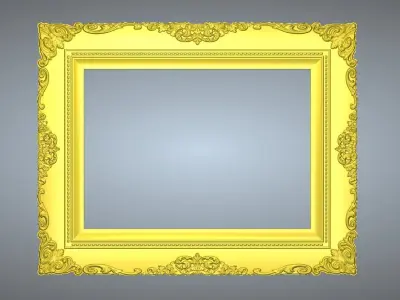 carved frame 3D model 3D model