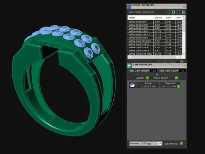 Men Diamond Jewelry Ring 3D print model