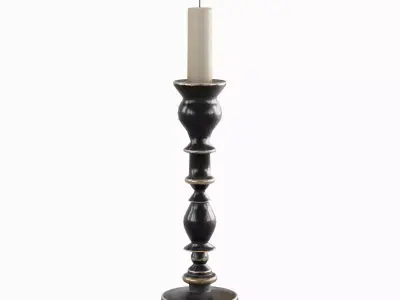 Elegant Candlestick 02 Low-poly 3D model
