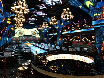 Night Club - Bar  3D model