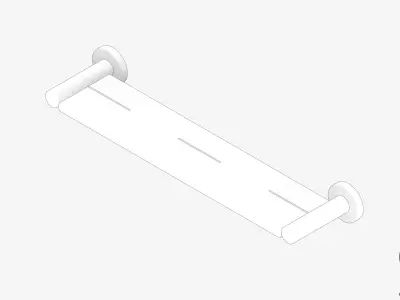 Shelf - Metal - Luxury - Round - Round Plate Low-poly 3D model