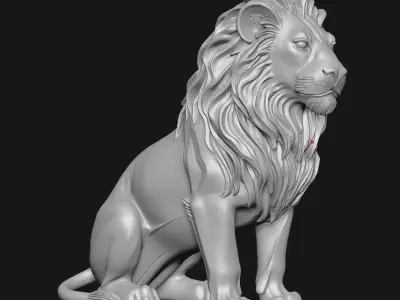 Lion sculpture 3D print model order