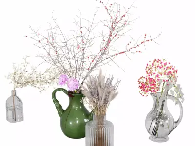 Flower bouquets 09 3D model