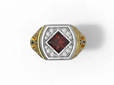 Men ring 3D print model 18