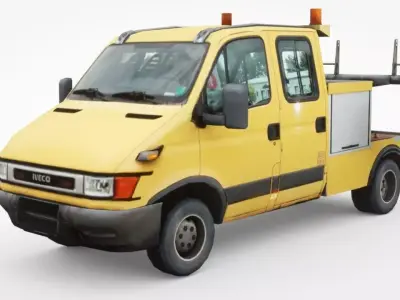 Iveco 50c13 Tow Truck Low-poly 3D model