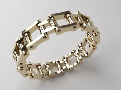 Bike Chain Wedding Band 3D print model