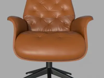 leather chair Low-poly 3D model