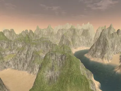 Open World Map Free low-poly 3D model