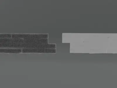 Photorealistic Wall Tile Panels Low-poly 3D model