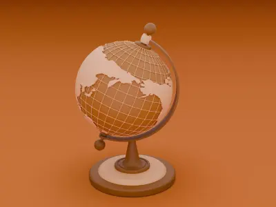 Vintage Globe 3D Model 3D model
