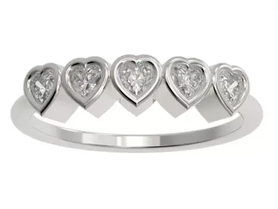 Heart cut bezel ring N3 3D print model