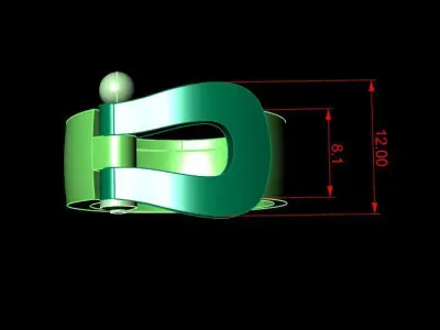 Force Large Diamond Ring EU 49-75 sizes 3D print model