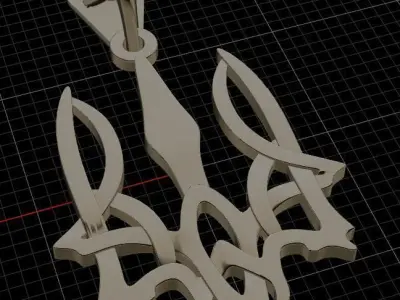 Ukrainian Trident  3D print model shop