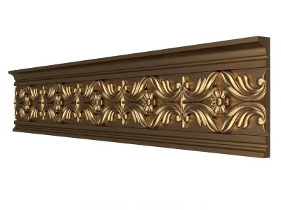 Cornice Decoration Molding 048 Low-poly 3D model