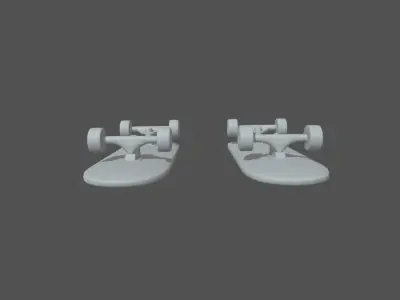 Skate skateboards Low-poly 3D model