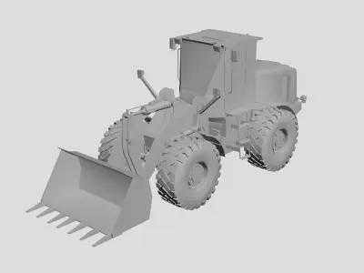 backhoe loader 3D model