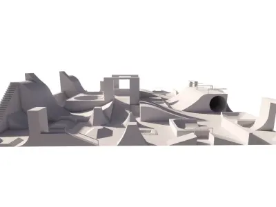 Skatepark-Skate Park PACK  3D model