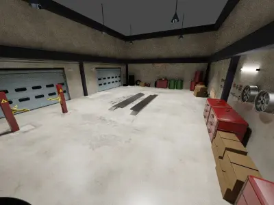Garage Low-poly 3D model get